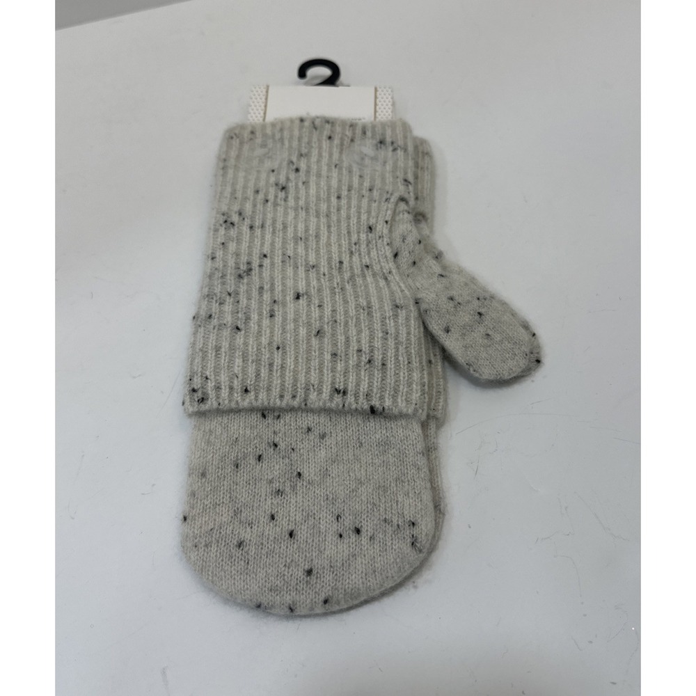 CUPCAKES AND CASHMERE 100% CASHMERE MITTEN Beige Speckled -NWT One Size Fits All